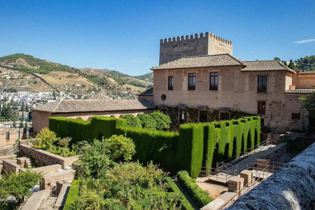 Interior courtyard of the Mexuar hall in the Nasrid Palaces, Alhambra, Granada